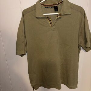 Rei Short Sleeve Collar Shirt Men’s Sz Large Olive Green Snap Button